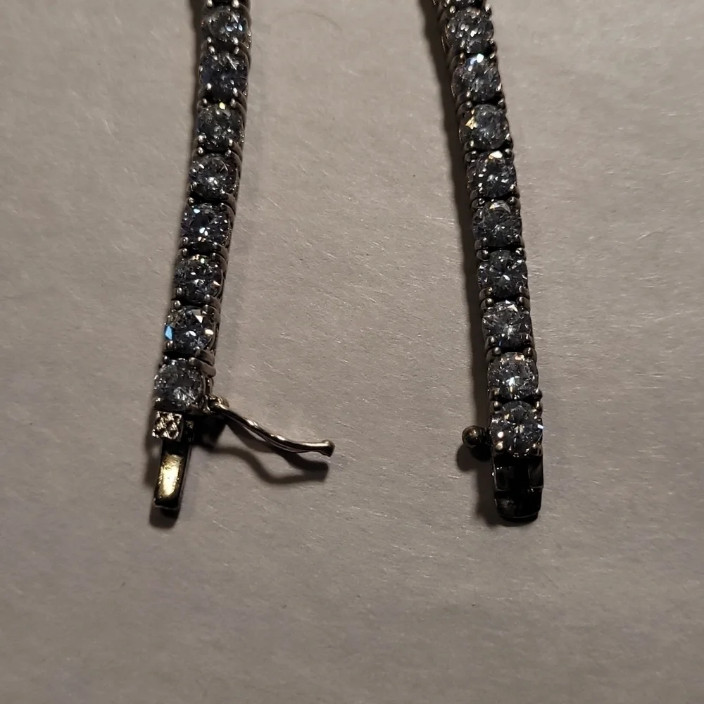 Silvertone Necklace Stamped CN GM